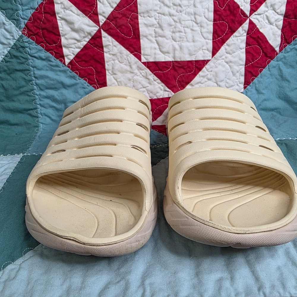 Hoka One One Ora Recovery Slide 2 Cream Mens 8 Womens 10 Comfort Sandal - Picture 2 of 8